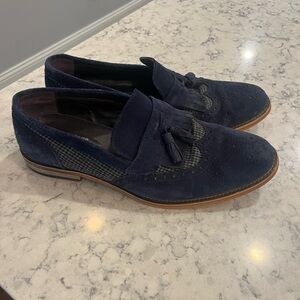 Vintage Foundry Navy tassel penny Loafers